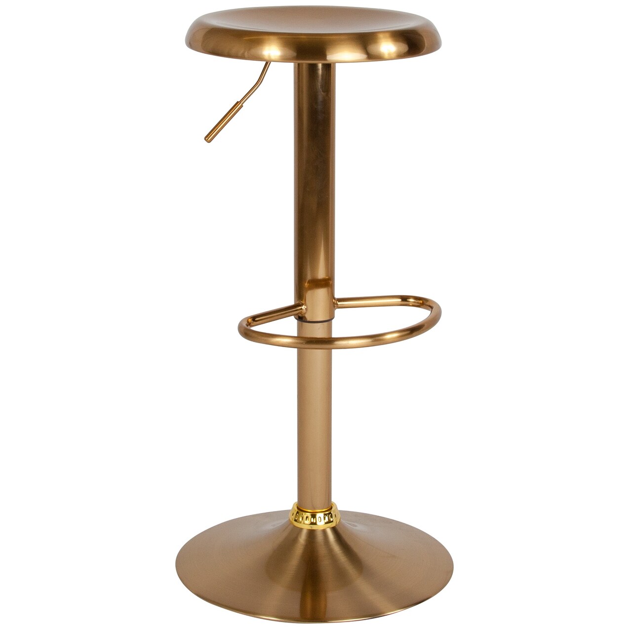 Flash Furniture 31" Gold Solid Adjustable Height Retro Bar Stool